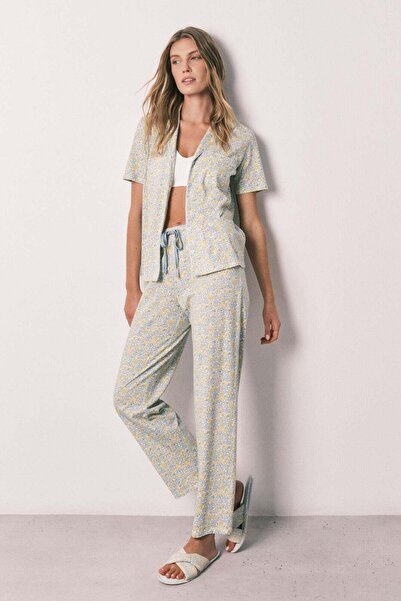 Women'secret Floral cotton classic long pyjamas