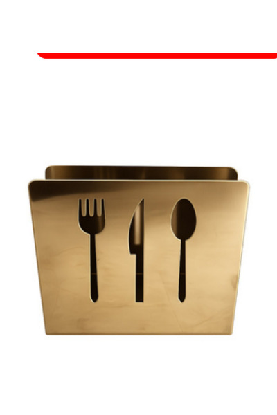 TOOT HORECA Gold stainless steel napkin holder/set of 4 pieces