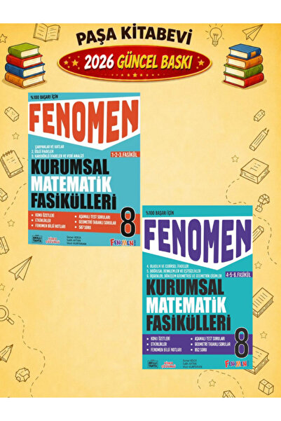 Fenomen Yayıncılık FENOMEN YAYINLARI 8 SINIF 1-2-3-4-5-6 KURUMSAL MATEMATİK F...