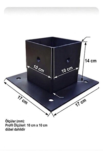 KONSEP 10 cm x 10 cm drveni stub pergole od kamelije sa metalnom bojom