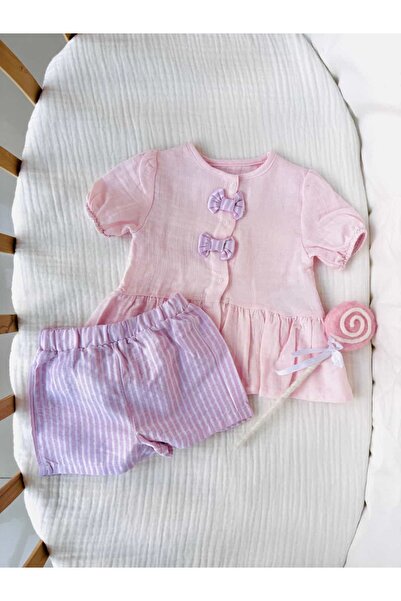 NUNU BABY Valerie Şortlu Kız Bebek Takım