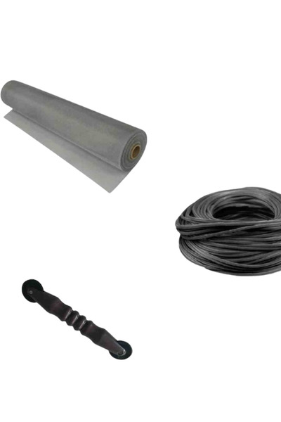 Netpen Fiberglass 100×500 Sineklik Teli + Sıkıştırma Aparatı + 20 m Siyah Fitil
