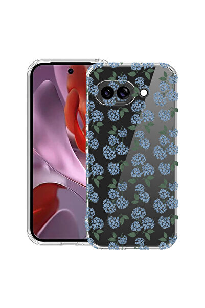 bestcase Противоударен калъф за Google Pixel 10a, Флорален - Десен с хортензи...