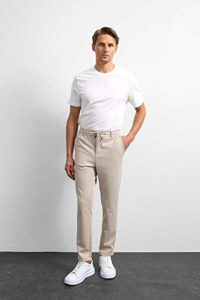 Back And Bond Beige Men's Regular Fit Trousers B34S34016
