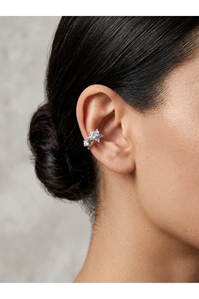 illys Silver Baget Taş Detaylı Yıldız Figür Earcuff Kıkırdak Küpe