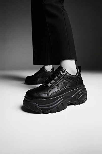 tayyarshoes حذاء رياضي نسائي من لونا أوربان بلاتفورم سنيكر ديب بلاك