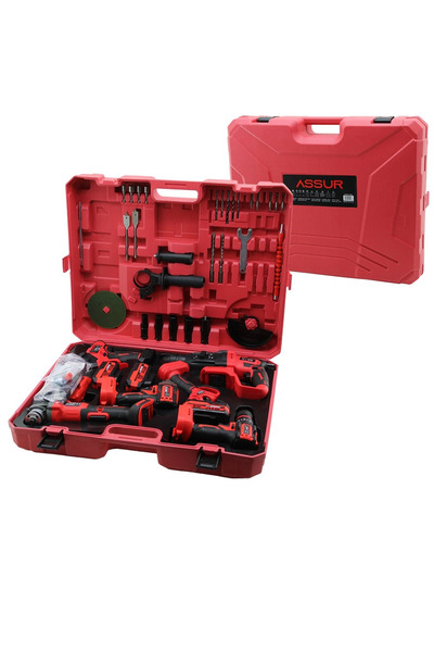 ASR Assur Asr-1268 (6pcs)(usta Elektrikli Alet Seti)(şarjlı=21v) Plastik Çantal
