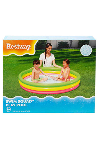 BESTWAY -51103 ( 3 Halka ) ( 211lt ) Yuvarlak Çocuk Şişme Havuz ( 1.52x30cm )...