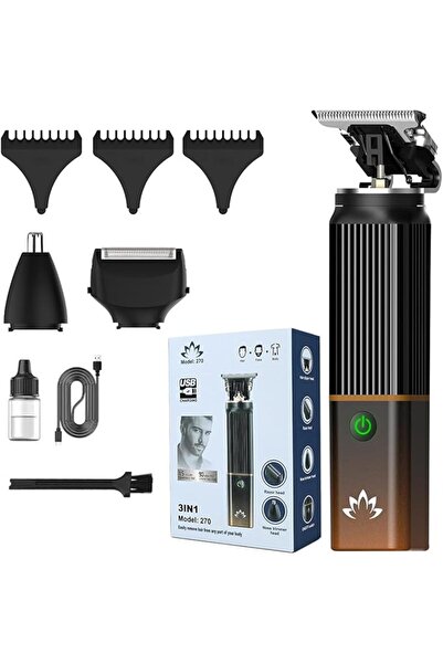 Generic Wireless 3-in-1 Beard and Nose Hair Trimmer, USB Rechargeable for Men...