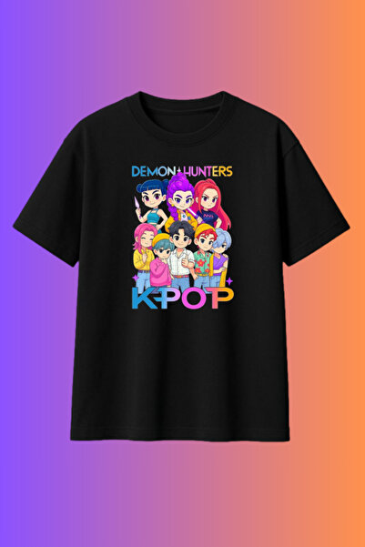barsdepo K-Pop Demon & Hunters Printed Oversize T-Shirt Kids / Adults