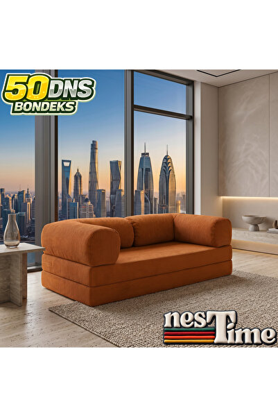NESTİME 160×80 İKİ Kişilik Koltuk | Yatak Olabilen Tasarım | Çıkarılabilir ve...