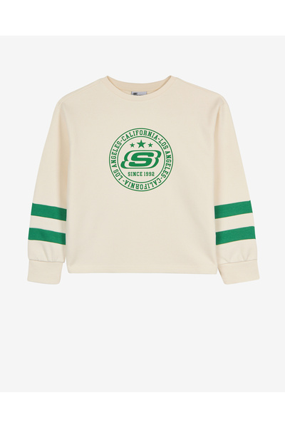 SKECHERS SK2610049 - B Lw Fleece Sweatshirt Büyük Erkek Çocuk Beyaz Sweatshir...
