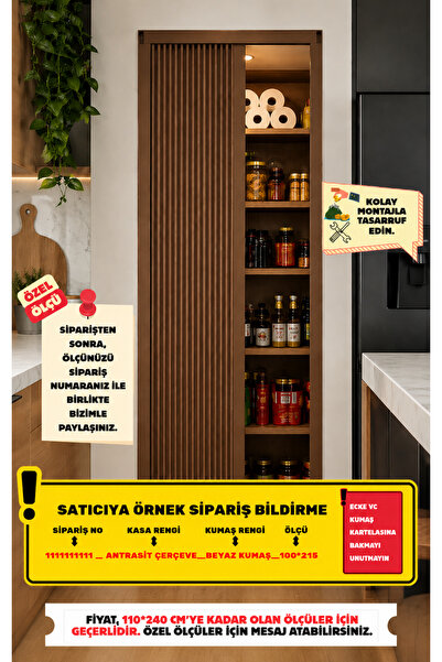 D&Y GAUDERY PLİSE AKORDİYON SÜRME KAPI – ÖLÇÜYE ÖZEL ÜRETİM (MAX 110x240 cm) ...