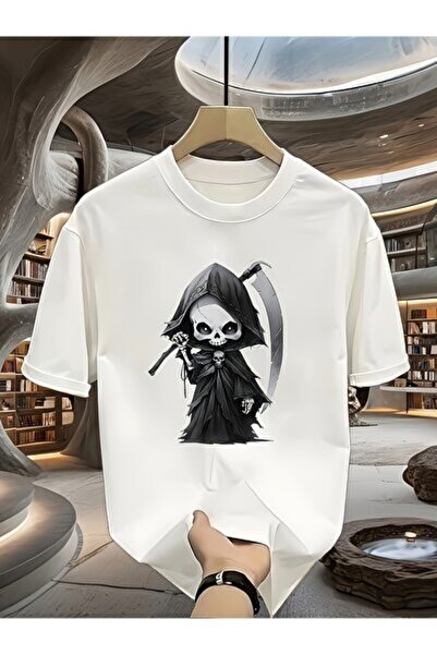Aura YIO Men's Solid Color Fashion Printed Short-Sleeve T-Shirt
