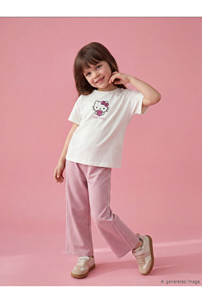 LC Waikiki Tricou și pantaloni pentru fete cu imprimeu Hello Kitty