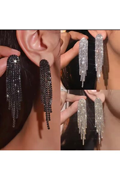 Oskar Shop Модни дълги кристални обеци