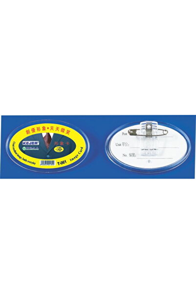 Kejea Ecuson oval din plastic, pentru nume, 68 x 42mm, - transparent