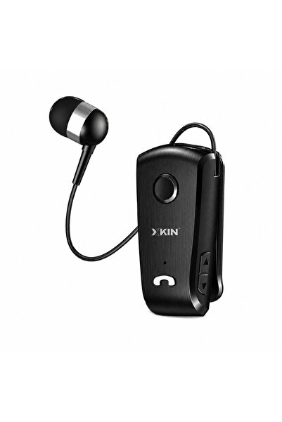 XKIN Makaralı Bluetooth Kulaklık Kablosuz Tekli Yaka Tipi Siyah