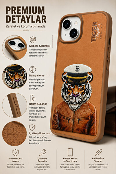 3GEN CASE İphone 15 Uyumlu Polo Santa Barbara Racquet Clup Lisanslı 3D Nakış İşlemeli İçi Kadife Deri Kılıf