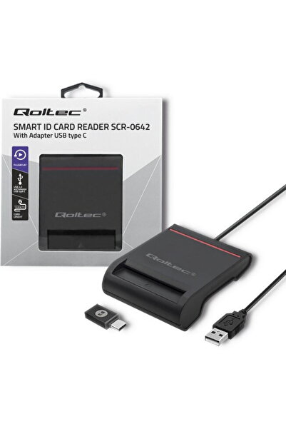 Qoltec Smart chip ID card scanner