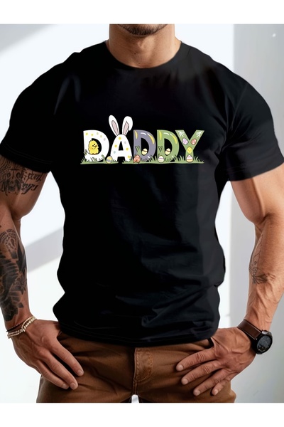 yiou trendy clothing تي شيرت رجالي بنمط عيد الفصح للأب