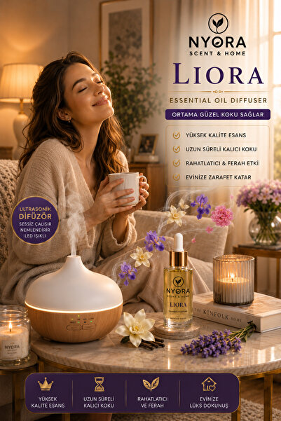 NYORA 50 Ml Damlalıklı Liora Difizör ve Buhurdanlık Ortam Kokusu Aroma Terapi...