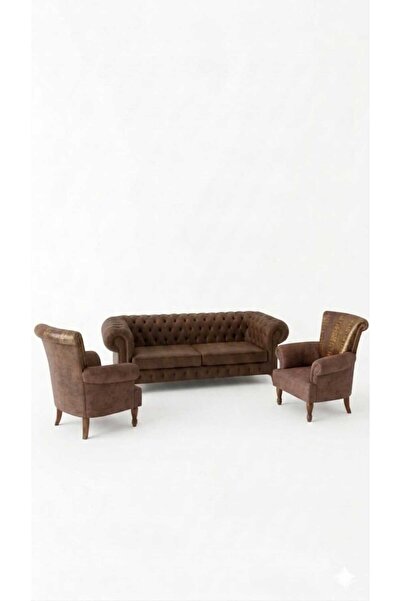 3A Mobilya CROCODİLE CHESTERFİELD TAKIMI 3+1+1
