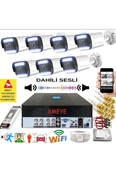 BİSES 7 li Sesli Araç İnsan Yüz ve Hareket Algılayan 5 MP Lens 12 Warm Led Ge...