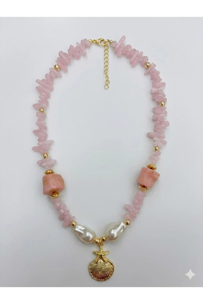 magicool Powder Pink Brass Necklaces 40+5 cm - Kl0295