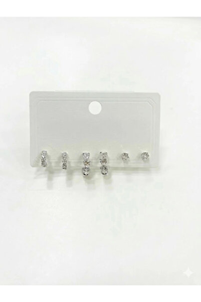 EASERA TİCARET Stone Six Earrings
