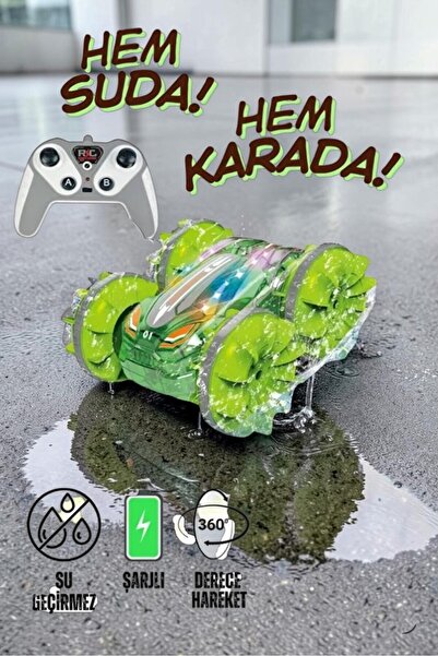 Gepettoys Oyuncak Suda ve Karada Giden Uzaktan Kumandalı RC Araba 360°