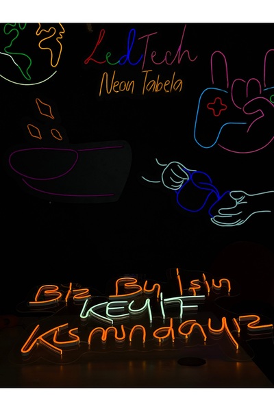 Tech Biz Bu İşin Keyif Kısmındayız Neon Tabela