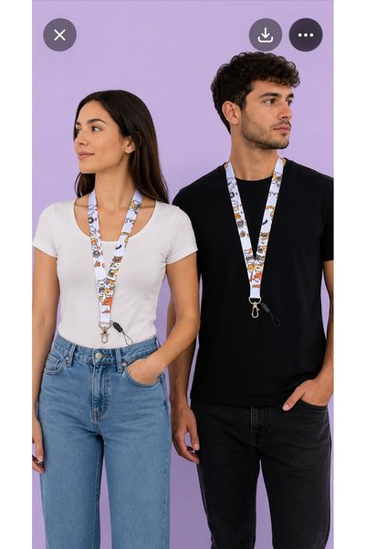 neptünstore Cute Cats White Pattern Neck Strap Lanyard and Phone Strap