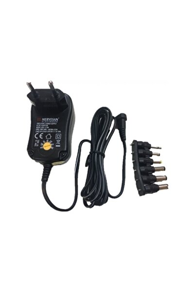 Mervesan MTU-12KM 3-12V 1A L Jaklı Ayarlı Adaptör