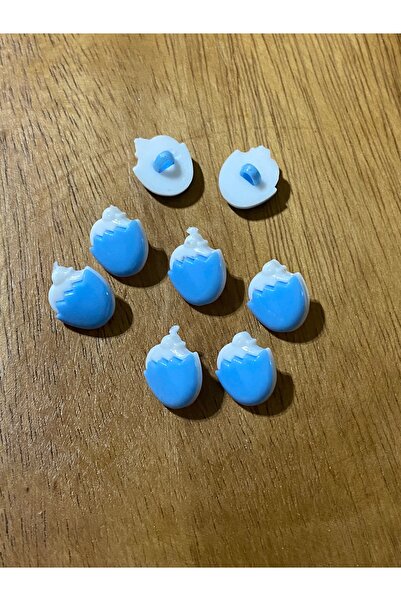 Lorin hobi Bottom-Mounted Egg-Shaped Button 12 mm 10 Pieces Blue