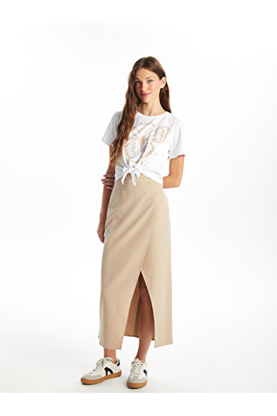 LC Waikiki Women's Waist Zippered Straight Skirt