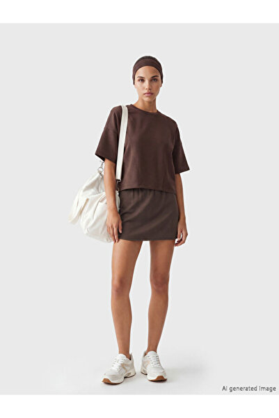 LC Waikiki Rmz Gi̇yi̇m Farkiyla Waist Drawstring Mini Short Skirt