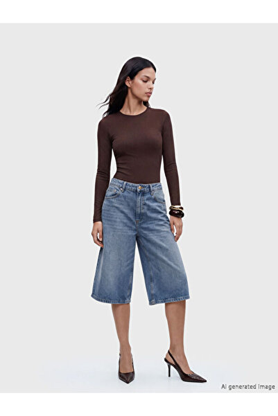 LC Waikiki Bermuda Fit Kadın Jean Şortolon
