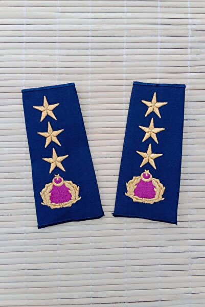İZMİR ASKERİ MALZEME Hv. Kuv. Dahili Lacivert Renkli K.Alb Omuzluk Apolet Arma
