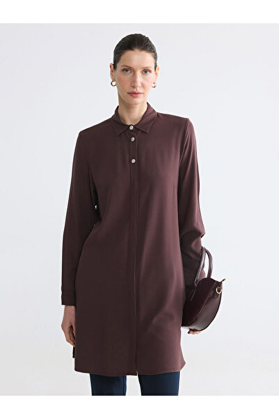 LC Waikiki Brown Regular Fit Women's Shirt Tunic