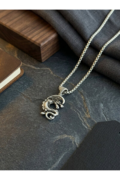 Velcari Dragon Minimalist Style Stainless Steel Men's Necklace