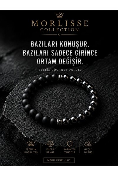 Morlisse سوار من حجر الهيماتيت والعقيق الطبيعي