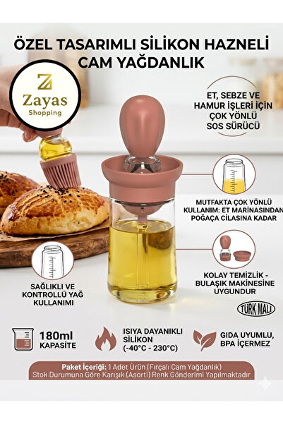 Zayas Shopping Zayas Professional Kitchen Brush and Oil Pot with Smart Container