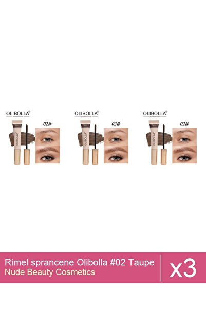 Makeup Set 3x Rimel sprancene Olibolla #02 Taupe