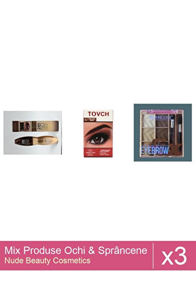 Makeup Set Mix 3 produse Rimel Sprancene: Fard de sprancene SevenCool, Nr 1, ...