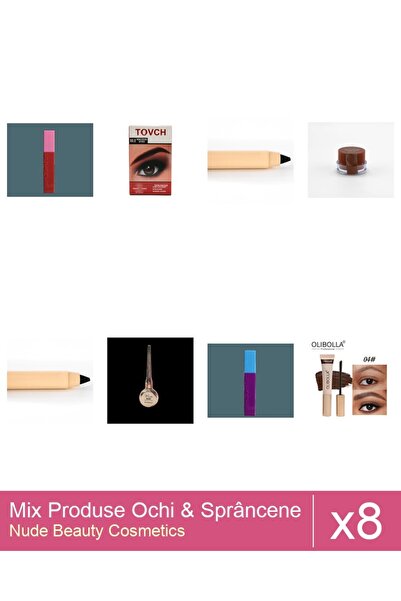 Makeup Set Mix 8 produse Rimel Sprancene: Vopsea sprancene , Nuanta 66.0, Rim...