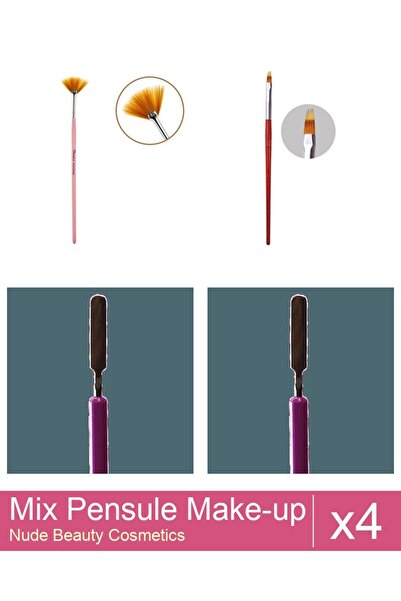 Makeup Set Mix 4 products Makeup Brushes: Fan Brush, Oranjollie Ombre Gel Bru...