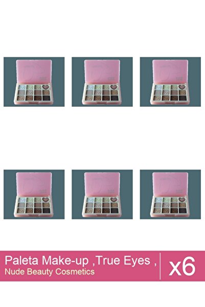 Makeup Set of 6x Make-up Palette, True Eyes, No. 01