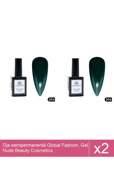 Makeup Set of 2x Global Fashion semi-permanent nail polish, Gel polish Elite ...