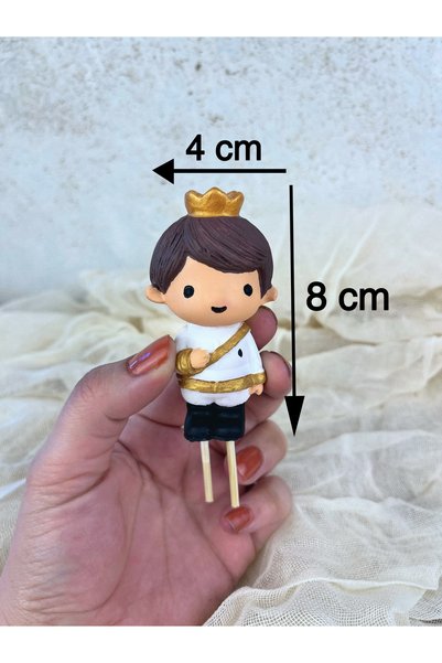 Ca.Gi Handmade Prince / Boy Figure Cake Decoration / Birthday Ornament / Cake Decor - 1 Piece